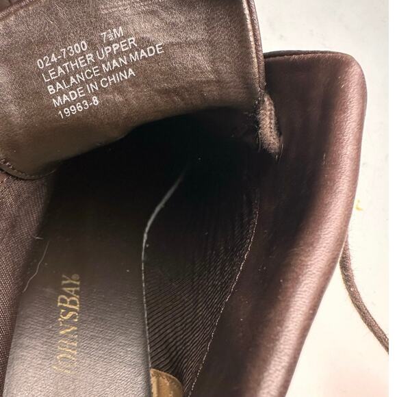 Vtg Y2K St Johns Bay Brown Leather LaceUp Ankle Boots Women 7.5 M Whimsigoth 90s - Picture 7 of 16